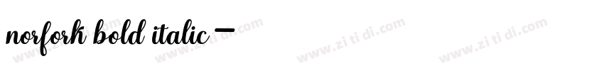 norfork bold italic字体转换